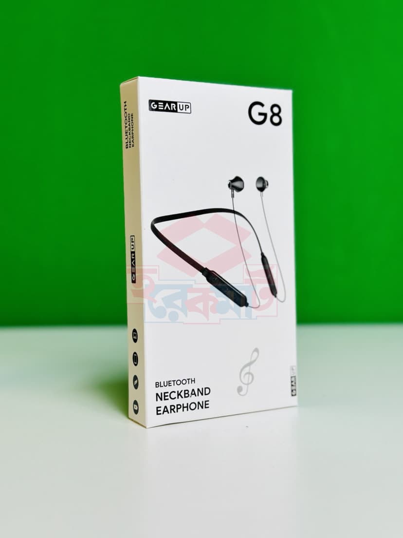 G8 Sports Neckband With Magnetic Headsets – Bluetooth 5.2, HD Sound, Long Battery Life - Image 1