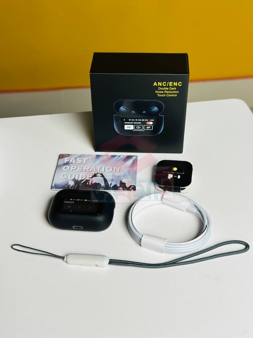 A9 Pro ANC Touch Screen Display Earbuds - Image 1