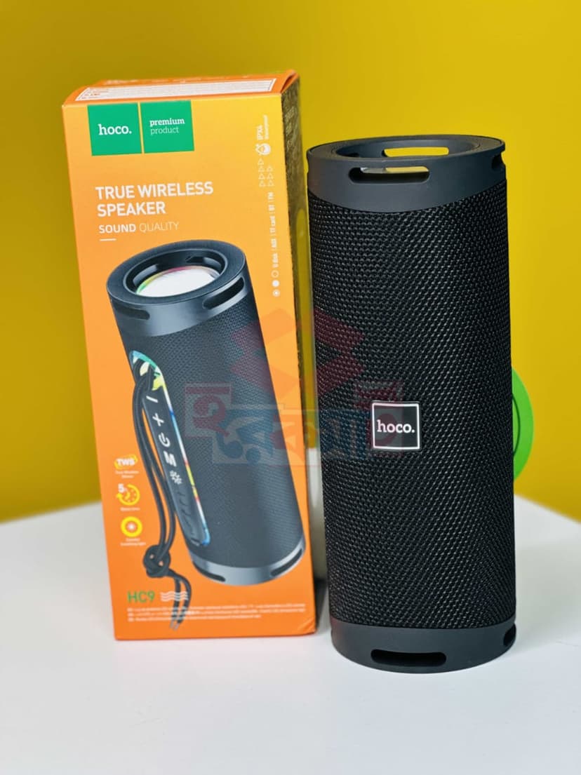 Hoco HC9 Dazzling Pulse Sports Portable Bluetooth Loudspeaker – Black - Image 2