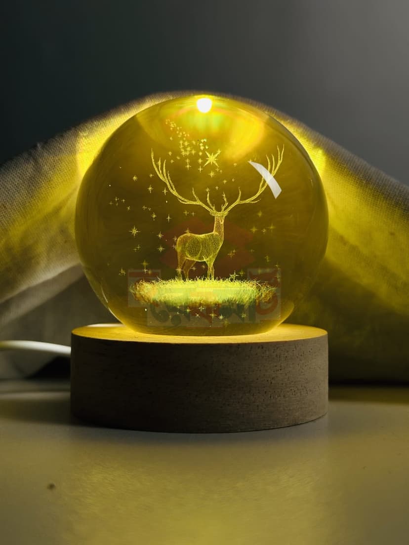 Color Changing LED 3D Crystal Ball – Galaxy Design - Image 1