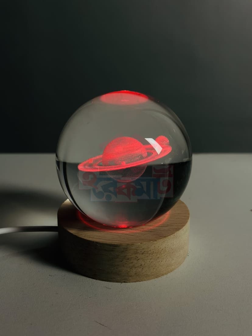 Color Changing LED 3D Crystal Ball – Galaxy Design - Image 2