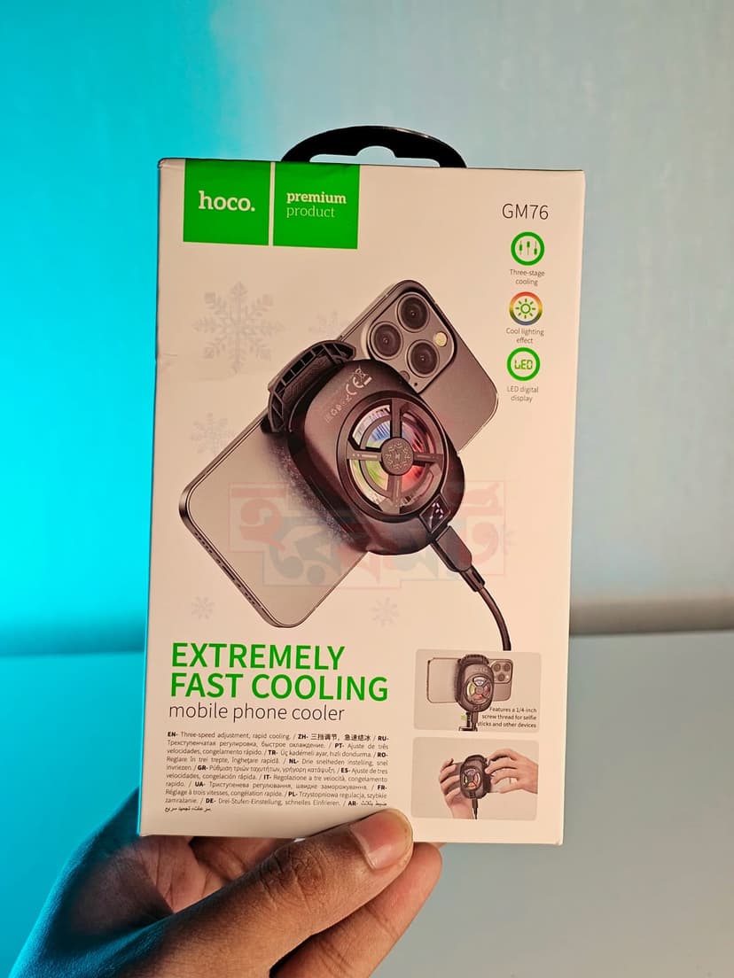 Hoco GM76 Blue Diamond Mobile Phone Cooler - Image 2
