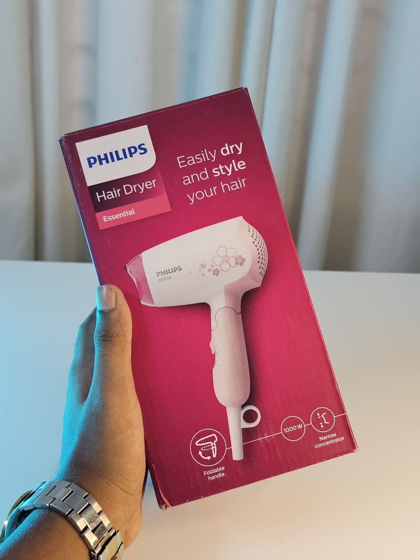 Philips HP8108 Foldable Hair Dryer – 1000W, Compact & Travel-Friendly - Image 1