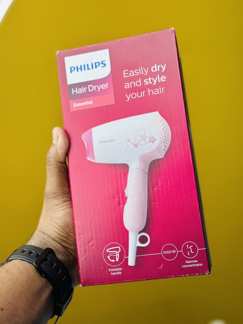 Philips HP8108 Foldable Hair Dryer – 1000W, Compact & Travel-Friendly - Image 2
